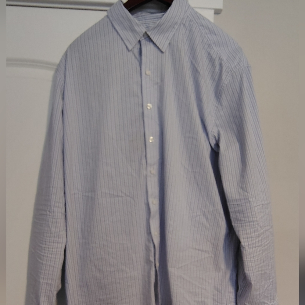 Sonoma Men's Light Blue Striped Button Down Shirt